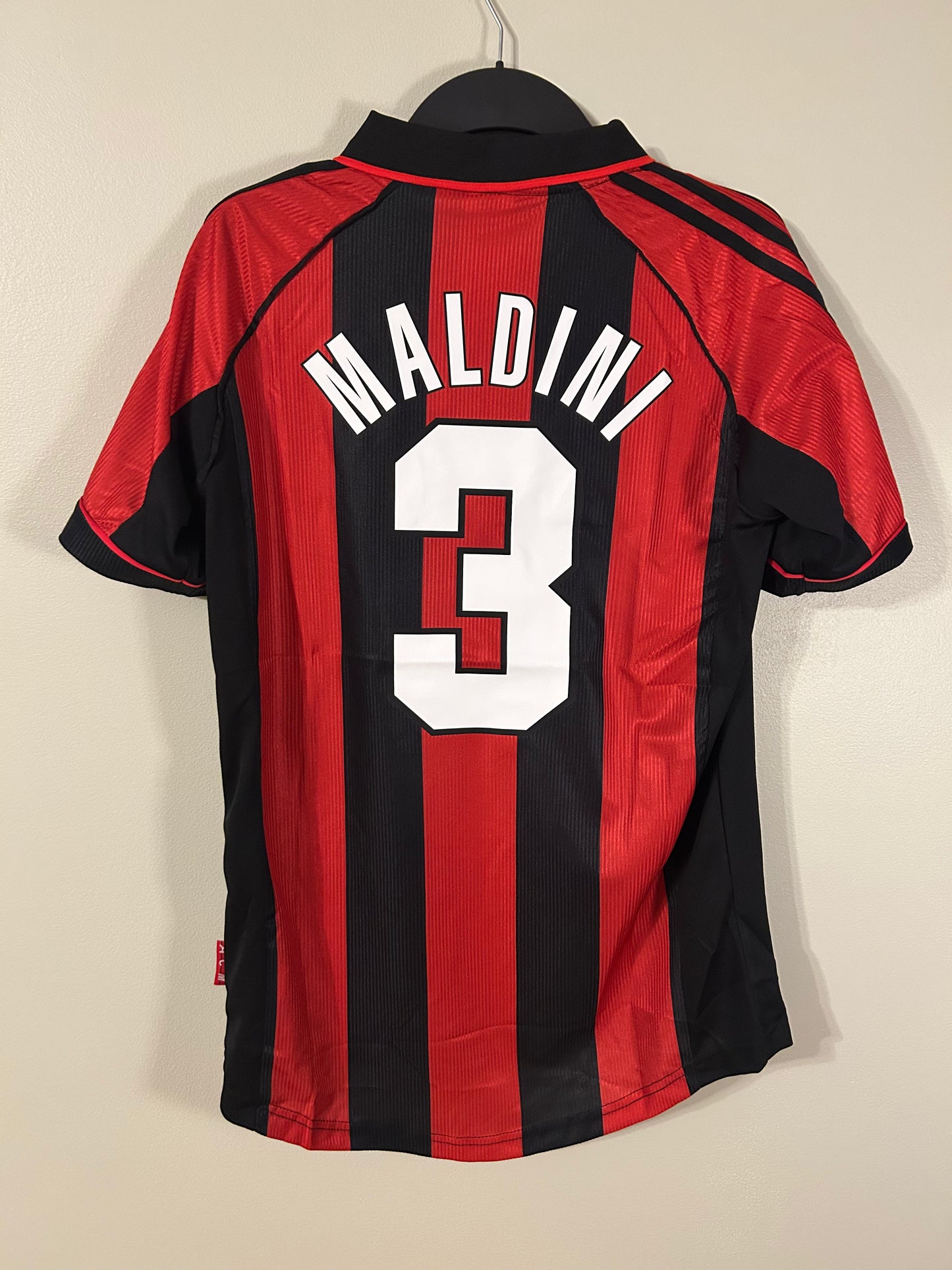 AC Milan 1998/99 Home Jersey – Maldini #3 – Adidas